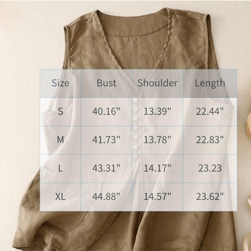 Linen Vest - Picture 6 of 6